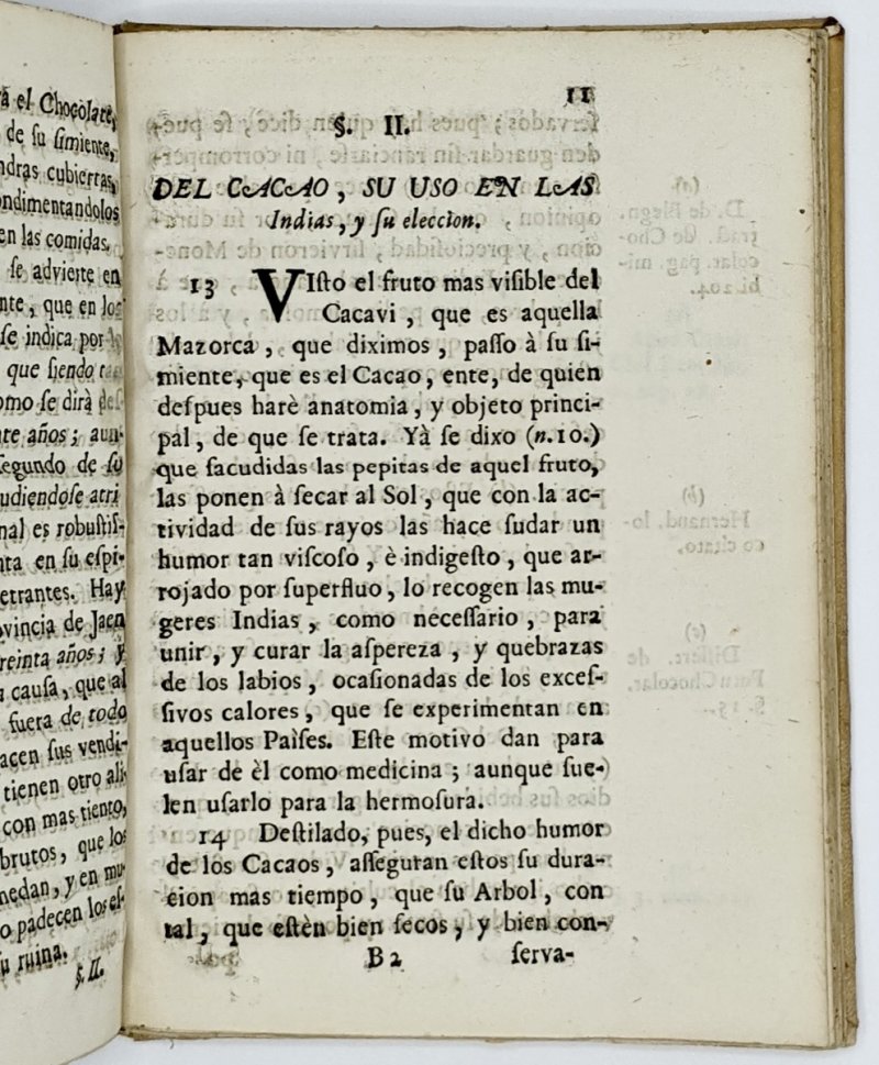 Dissertación histórica Phisico-Chimica, y análisis del Cacao, su uso y ...